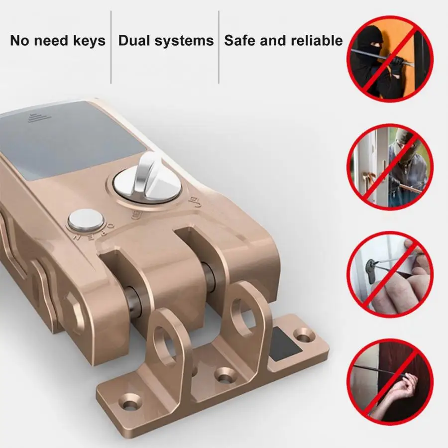 Главная Безопасность Интеллектуальная замок Противоугонная замок без ключа с четырьмя пультами дистанционного управления lers power Saving control