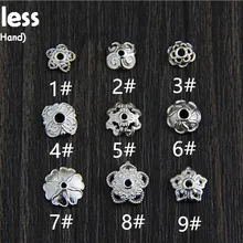 Uglyless натуральная S 925 пробы серебряные цветы Бисер аксессуары ювелирные изделия DIY Цветочный Spacer хлопья бисера Мини Ручной Работы Выводы