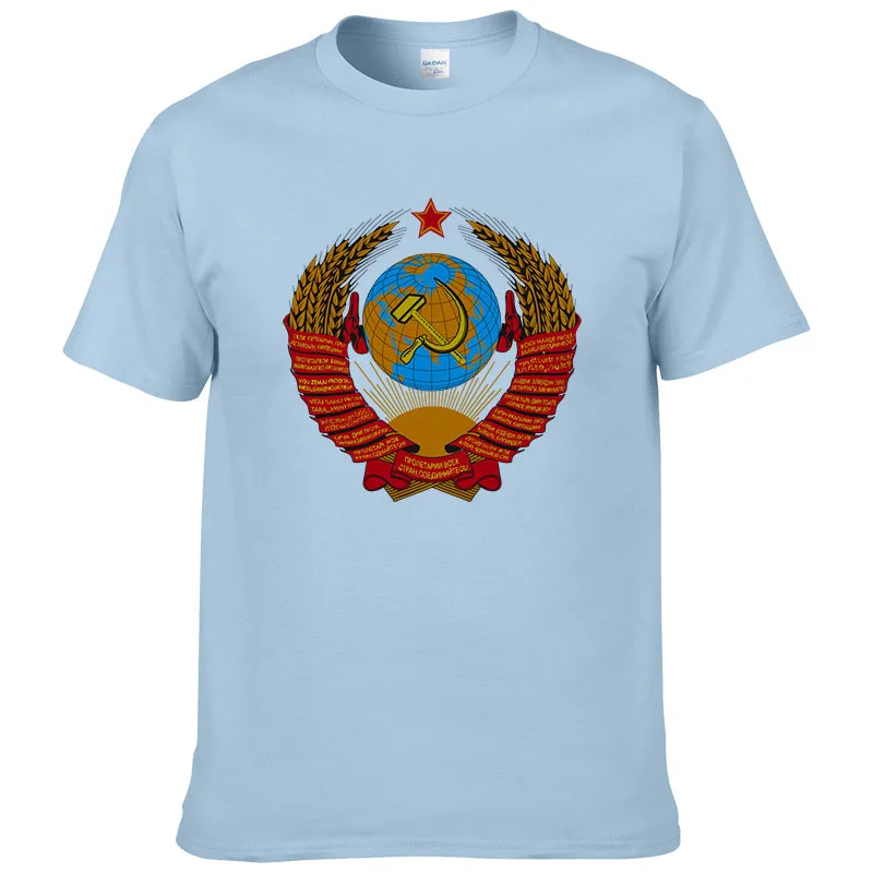 Новое поступление Мужская/женская футболка CCCP СССР Советская русская KGB серповидная армейская Футболка модная дизайнерская мужская футболка с рисунком#131 - Цвет: 17
