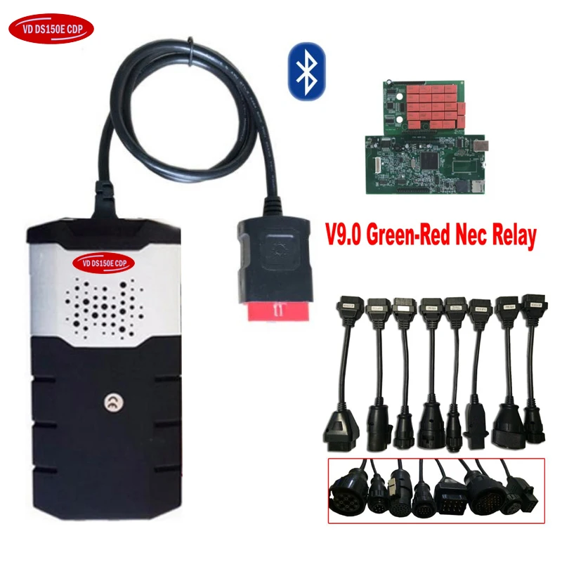 جديد v9.0 مجلس vd ds 150e cdp مع بلوتوث 2016. r0/2015. r3 OBD2 أداة الماسح الضوئي ل delphis + كامل 8 سيارة/شاحنة الكابلات. جديد v9.0 مجلس vd ds 150e cdp مع بلوتوث 2016. r0/2015. r3 OBD2 أداة الماسح الضوئي ل delphis + كامل 8 سيارة/شاحنة الكابلات.