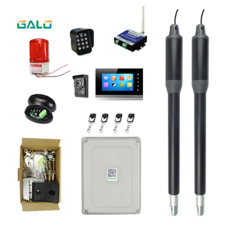 

Automatic swing door gate actuator opener with video doorbell phone Optional