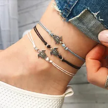 Boho начальный браслет-цепочка на щиколотку браслет на лодыжке богемский черепаха пляж дамы ювелирные изделия ножные браслеты для женщин аксессуары Mujer L0523
