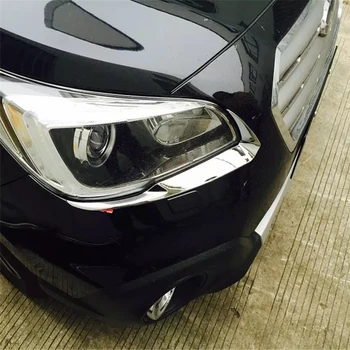 

WELKINRY car auto cover For Subaru Outback 2014 2015 2016 2017 ABS chrome front head lamp light eyebrow eyelid accessories trim