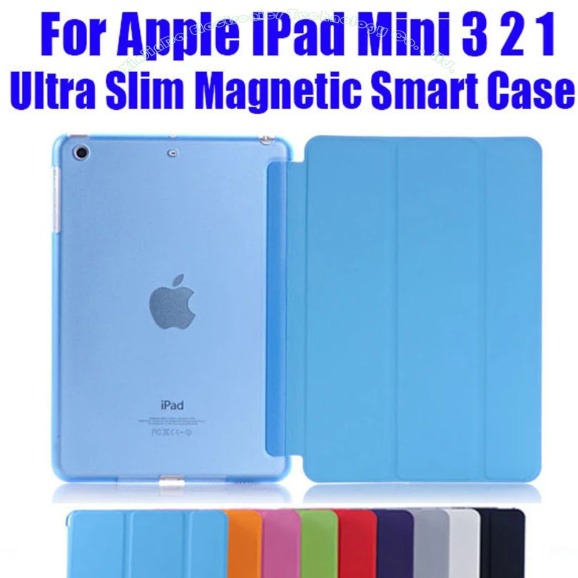1 шт. новейший кожаный чехол для Apple iPad Mini 3 2 5 4 модный умный + прозрачная задняя