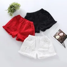 Детская одежда г. Однотонные шорты для школьниц летние пляжные шорты для маленьких девочек-подростков детские брюки