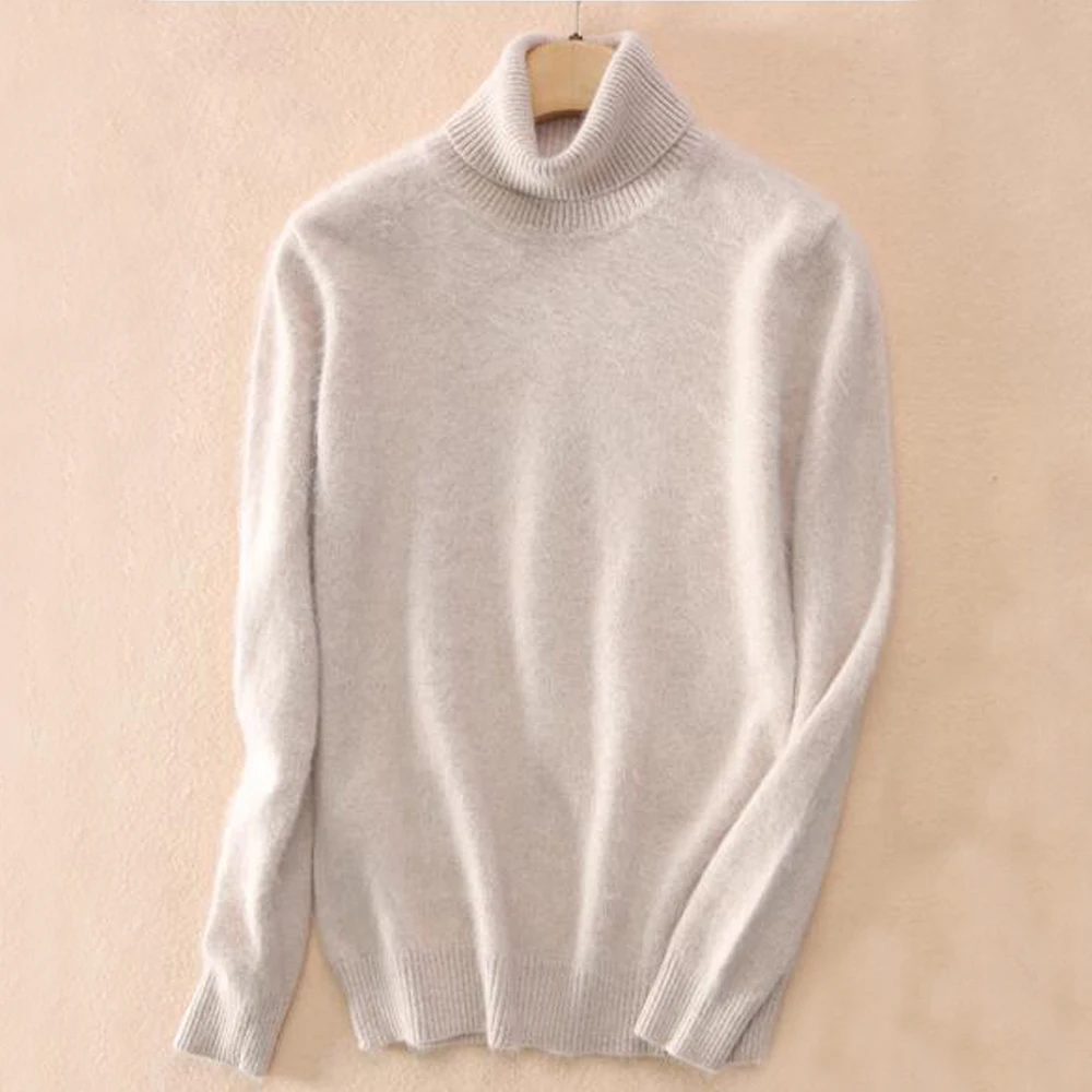 2021 New Arrival Women Knitted Good Quality Mink Cashmere Sweater Soft Pullovers KSR220 | Женская одежда
