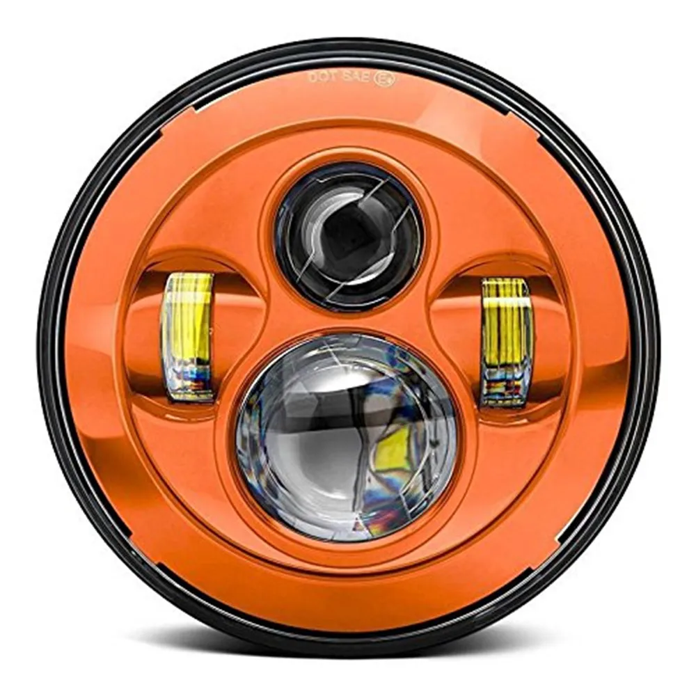 Marloo Оранжевый 7 дюймовый светодиодный светильник с 4," передает туман светильник Набор для мотоциклов
