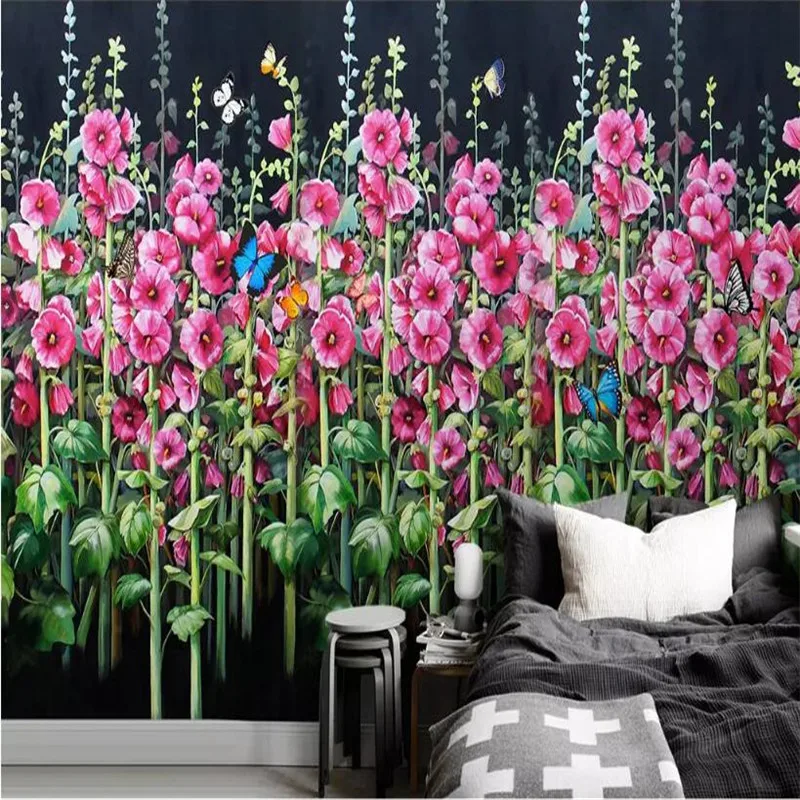HD hemp flower butterfly background wall professional production mural, wallpaper wholesale, custom poster photo wall HD hemp flower butterfly background wall professional production mural, wallpaper wholesale, custom poster photo wall
