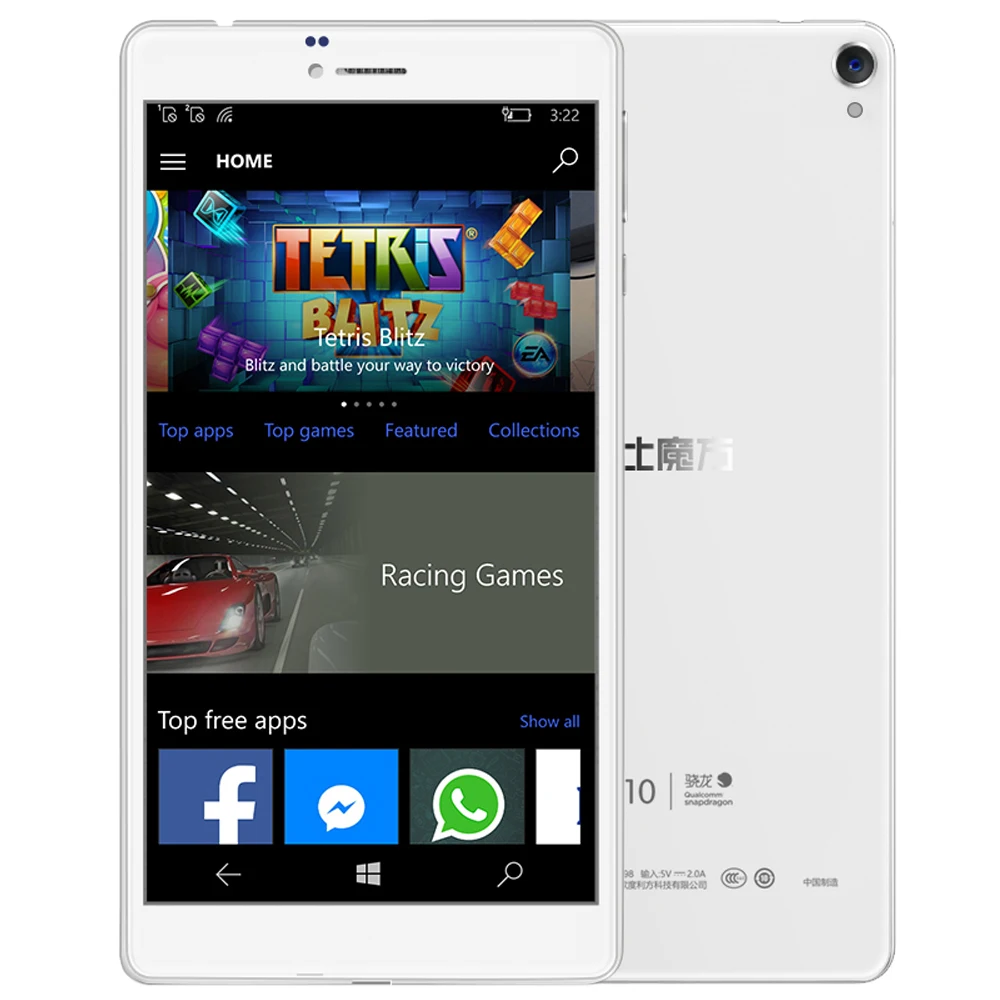 

ALLDOCUBE WP10 Tablet 6.98'' 4G Windows 10 Mobile MSM8909 Quad Core 2GB+16GB 5.0MP Rear Camera IPS Screen WiFi OTG GPS