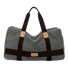 Модная холщовая одноцветная сумка унисекс с большой вместительностью для путешествий, Классическая сумка через плечо, Повседневная винтажная мужская сумка-мессенджер