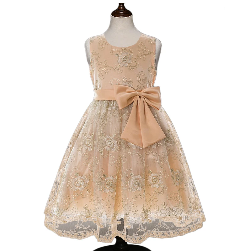 vestido de festa infantil amarelo ouro