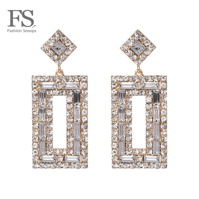 Snoops Diamante De Cristal Cuadrado Pendientes Grandes De Y Snoops Diamante De Cristal Cuadrado Pendientes Grandes De Y