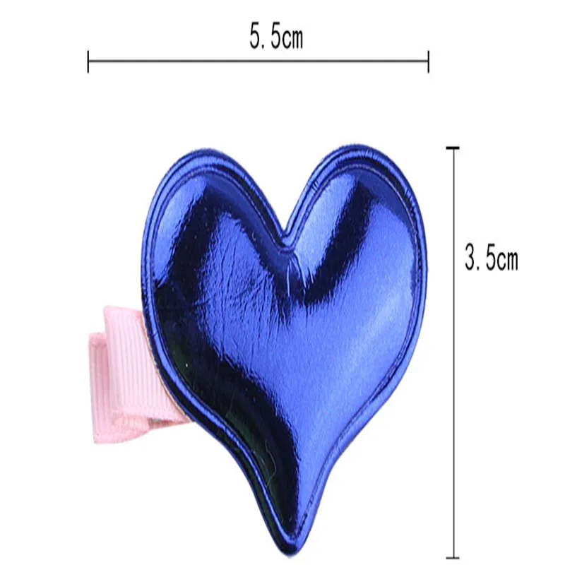 Heart shaped Smooth surface Solid Hair Bow Cute Boutique Hairpins Barrettes Hair Accessory Girl (10)