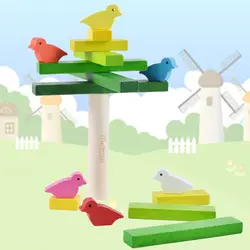 Красочные деревянные балансировки Дерево игра-ребенок Ранние сенсорные образовательные игрушки укладки здания головоломки для малышей