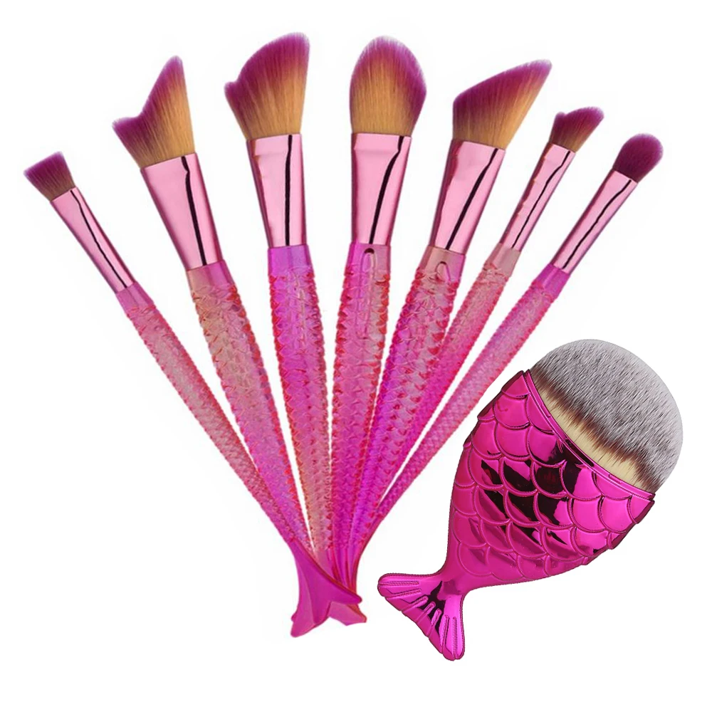 Design New Professional Makeup Brushes Set Beleza Sereia Escovas Fundação Pincel kabuki