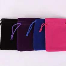 Высокое Качество Мягкий Pure100pcs 9x12 см ювелирных изделий бархата Подарочный пакет сумка мешок со шнурком рисовать B1.37819+ 46+ g