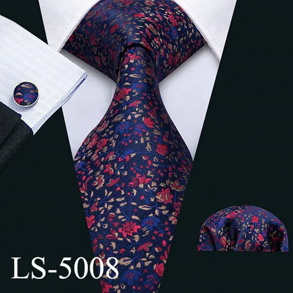 LS-5008 Новинка 8,5 см галстук мужской шелковый галстук 10 цветов Цветочные Галстуки для мужчин свадебные Барри. Ван Бизнес Стиль Прямая поставка галстук LS-10 - Цвет: LS-5008