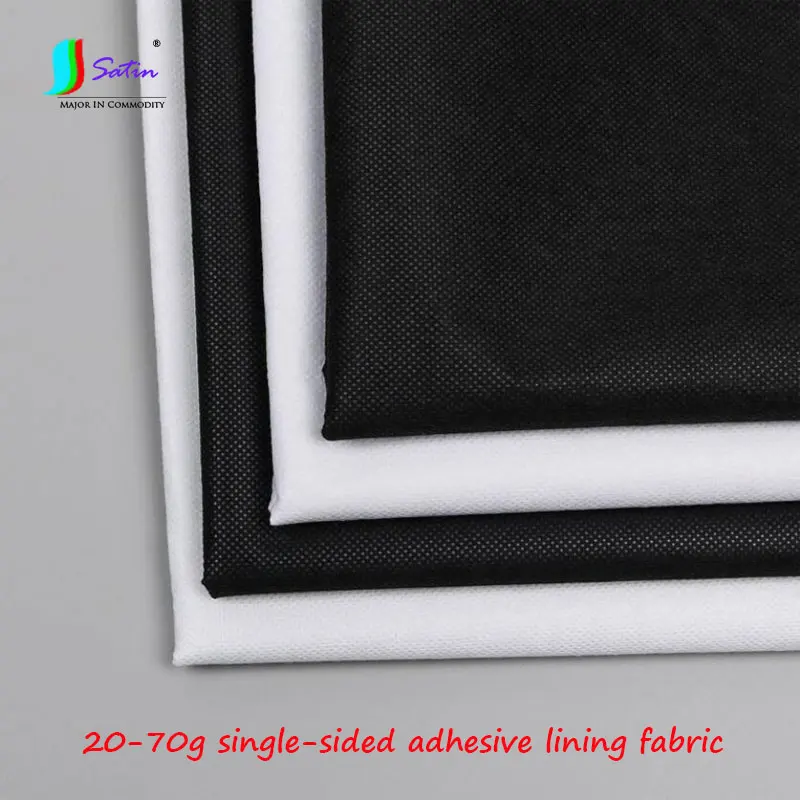 

25g-70g 100cm*7meters Single-sided Nonwoven Adhesive White,Black DIY Material Accessory Cloth,Interlining Lining Fabric S0911L