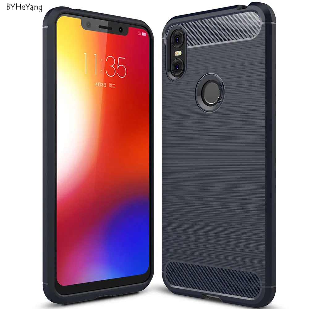Чехол для Motorola One/Moto P30 Play текстура из углеродного волокна Матовая Мягкая задняя