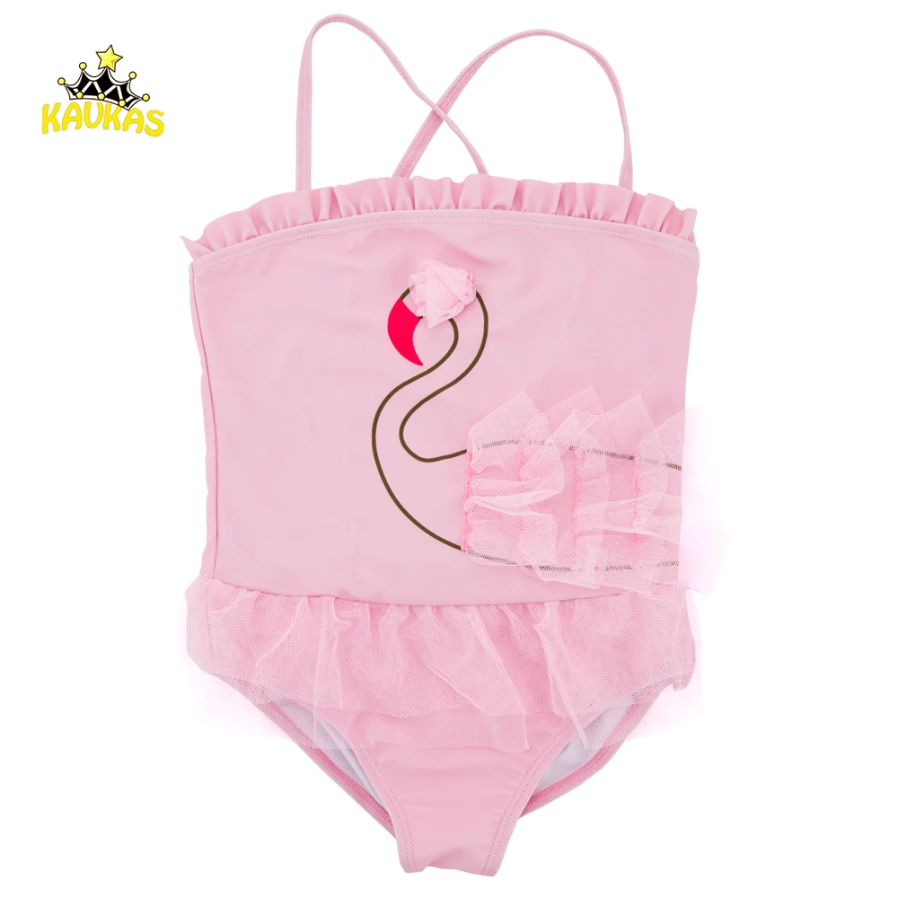 Buy KAVKAS Girls Swimwear Cute Kids Swimsuit Swan Flamingo Baby Girl Bathing