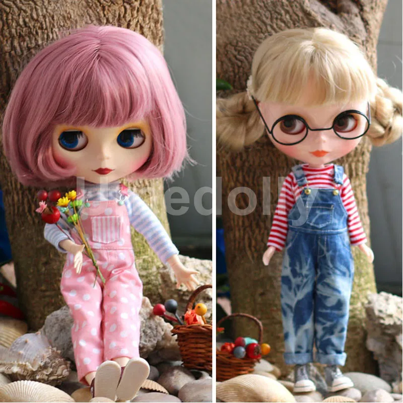 1 шт. милый комбинезон в горошек для Blyth, Licca, Pullip, Middle Blyth, 1/6 BJD аксессуары для одежды куклы