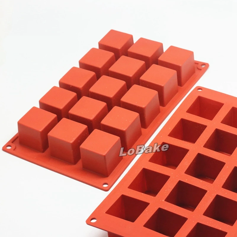 DIY 15 Cavities Large Cube Ice Pudding Jelly Soap Mold Silicone Tray Mould KV 