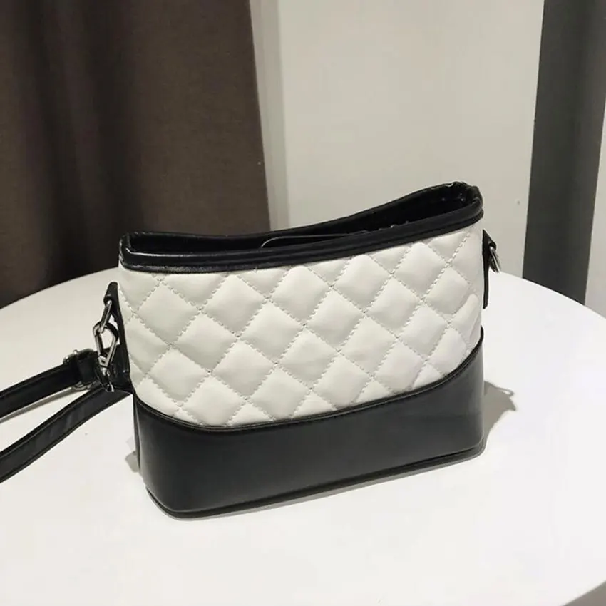

JIARUO Korean Plaid Thread quilt Small Women leather Messenger bag patchwork Crossbody bag handbag and purses shoulder bag