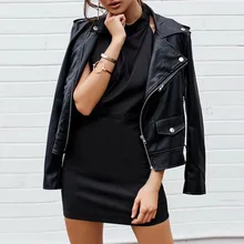 MYDC кожаная куртка крутая девушка мото Байкер Женская Новая мода повседневная с v-образным вырезом замша Женская молния полный рукав узор пальто карман