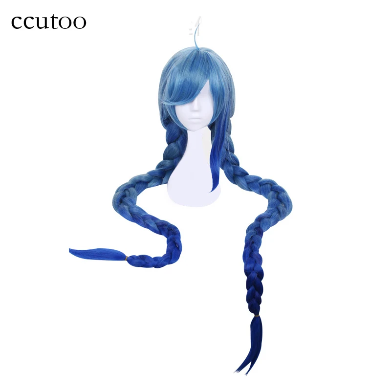 Ccutoo синий Omre длинные плетеные стильные женские Синтетические Полные волосы Косплей Костюм парик Peruca термостойкие вечерние парики - Цвет: Омбре