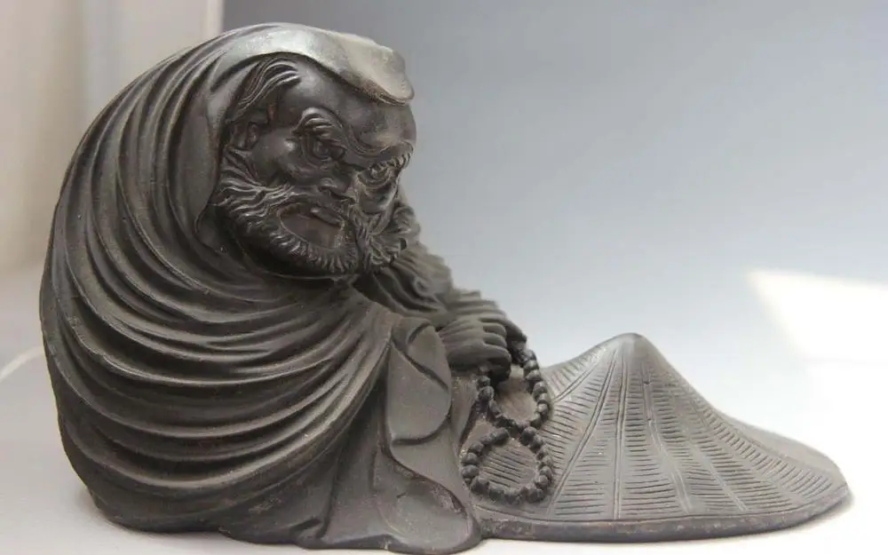 

Tibet Buddhism Fane Bronze Copper Arhat Damo Bodhidharma Dharma Buddha Statue