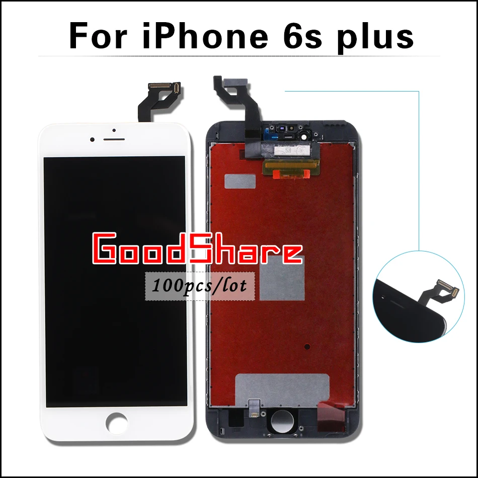 

100PCS/LOT LCD Screen Display5.5'For iPhone 6s plus Digitizer Assembly Replacement Promise All AAA Black/White Free DHL Shipping