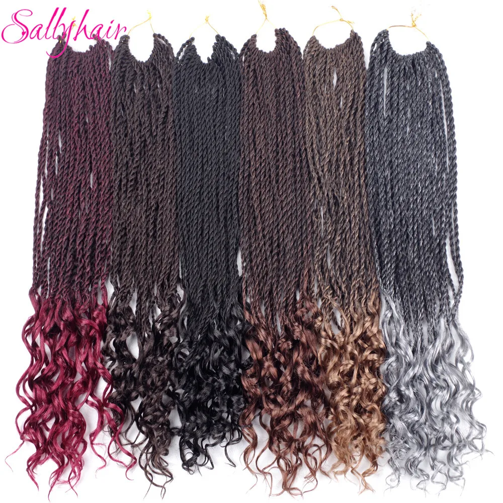 Senegal Twist Braids Extensions Ombre Braiding Hair Crochet Braids Mixed Color (49)_
