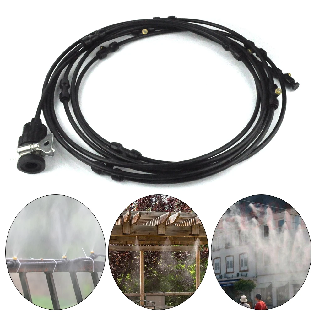 BORUiT 10m Hose Misting Cooling System Greenhouse Garden Sprinkling