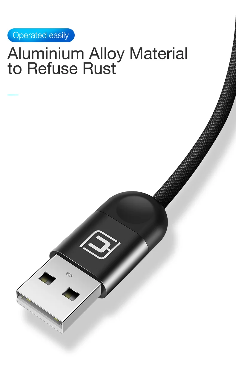 Cafele 3в1 светодиодный usb-кабель для iPhone Micro USB type C нейлоновый Плетеный usb-кабель для iPhone huawei Xiaomi Быстрая зарядка