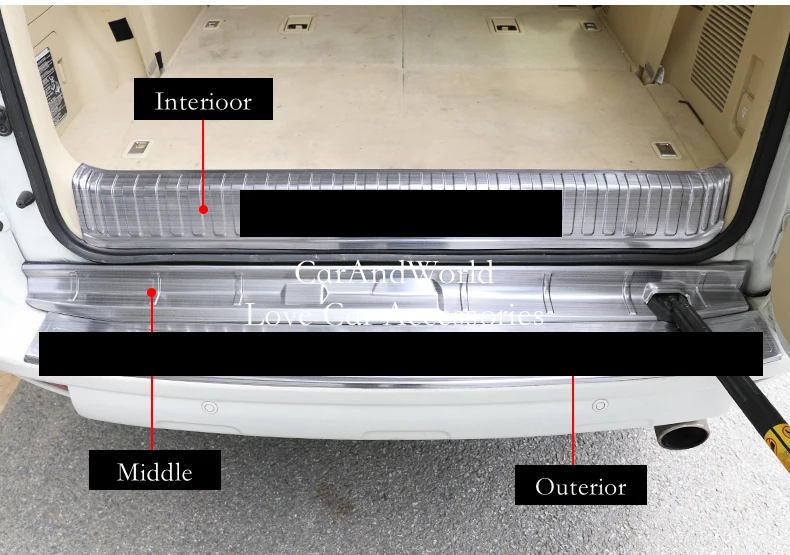 Защита заднего бампера из нержавеющей стали, задний багажник, защита порога, Накладка для Toyota Land Cruiser Prado FJ150 150 2010