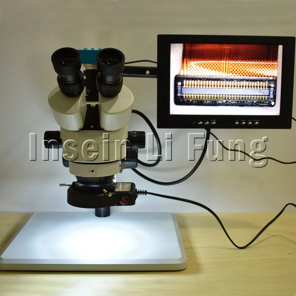 

Full HD 20MP HDMI USB Camera Large Stand Trinocular Microscope 3.5-90X Continuous Zoom 10-inch Monitor Phone Motherboard Repair