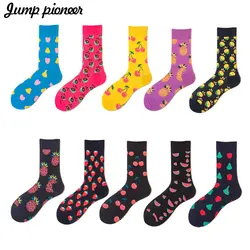 Перейти Pioneer модные женские туфли носки фруктов Happy Socks Для женщин Harajuku Смешные носки Хлопковое платье зимние носки для Рождественский