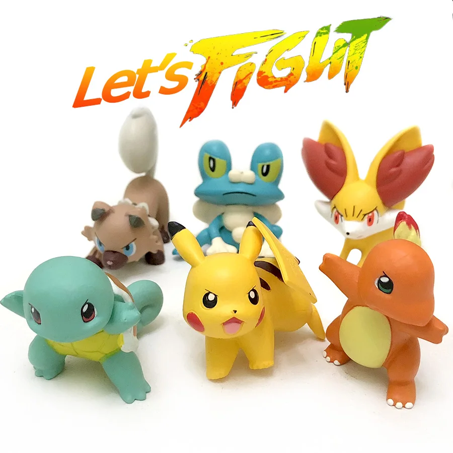 Pokemon Original Fennekin Squirtle Charmander Froakie pokemon Pkchu anime action toy figures Collection model toys 