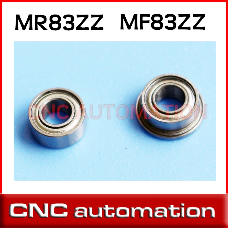 

2pcs MR83 MR83Z Miniature Bearings ball bearing 3X8X3 mm 3*8*3 MR83ZZ MF83ZZ flange bearing