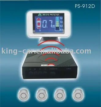 

12voltage waterproof ultrasonic backup sensor color voice alart LCD display wireless car parking sensor PS-912-D