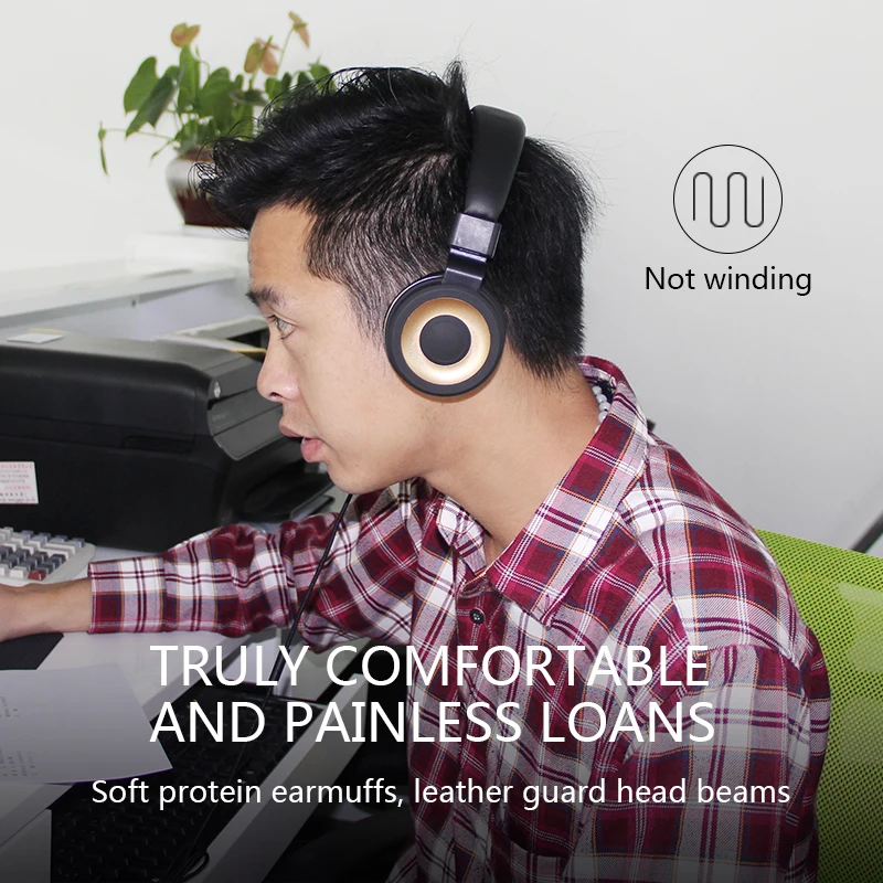 

3.5mm Wired Headset Stereo Sound 1.2m Line Stereo Headphones Microphone Portable Wired Headset for phones Computers Tablets