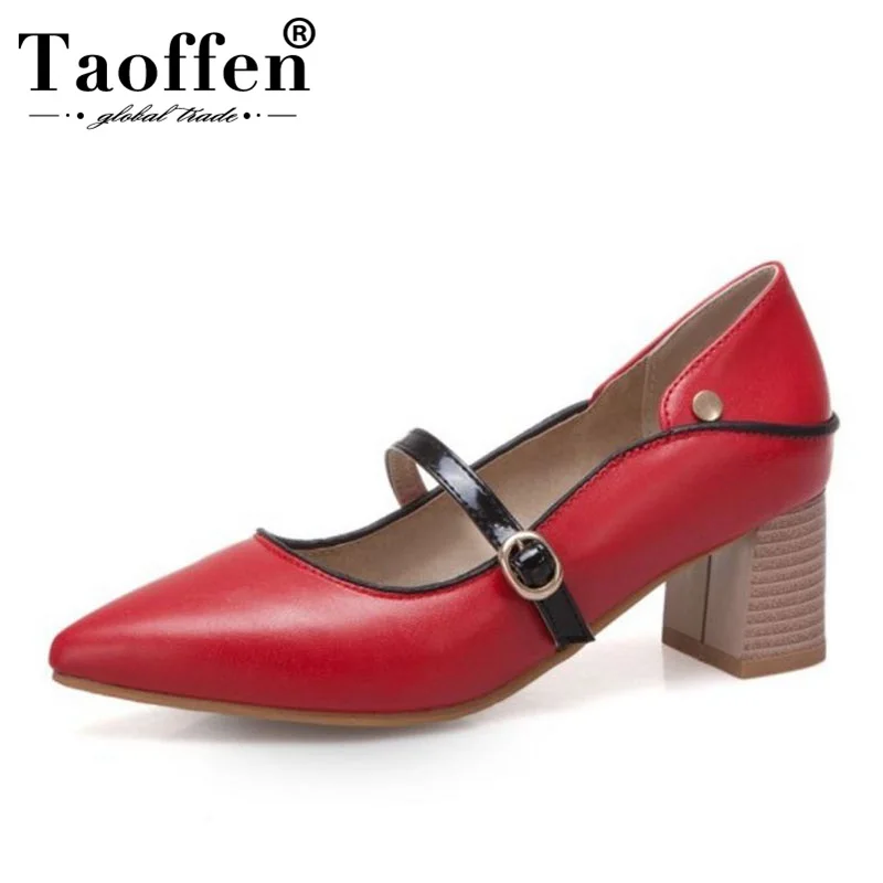 Talons 2019 blanc Hauts 50 rouge Datant Printemps Bureau Grande Pour Chaussures Pompes Partie À 32 Noir Simple Taille Femmes Pointu Bout Mode Taoffen wB4ZqaxYn