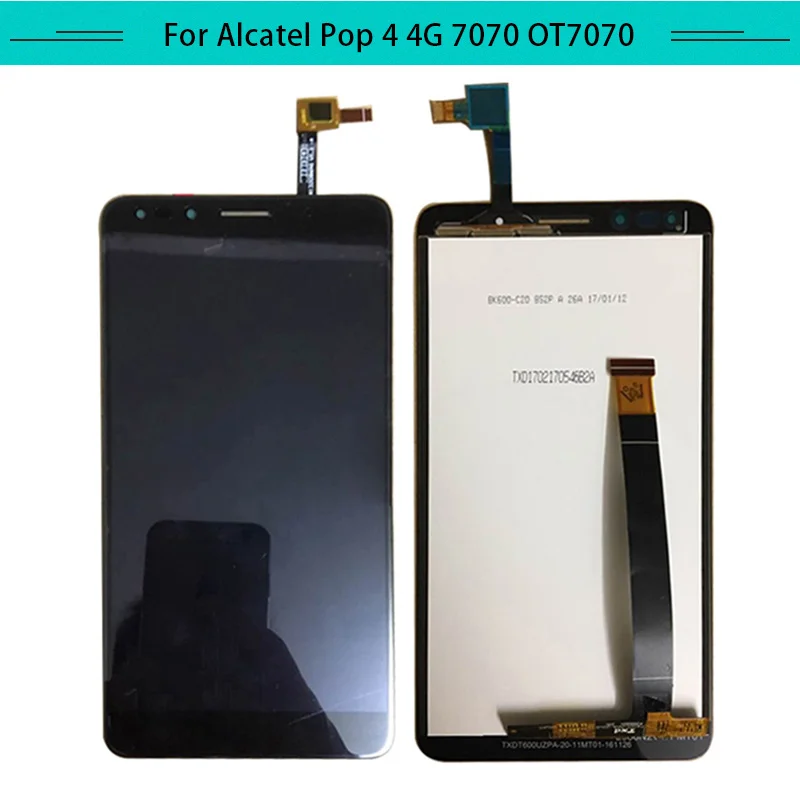 1 шт. для Alcatel Pop4 7070 OT7070 7070X 7070Q 7070A ЖК-дисплей в сборе дигитайзер с сенсорным экраном