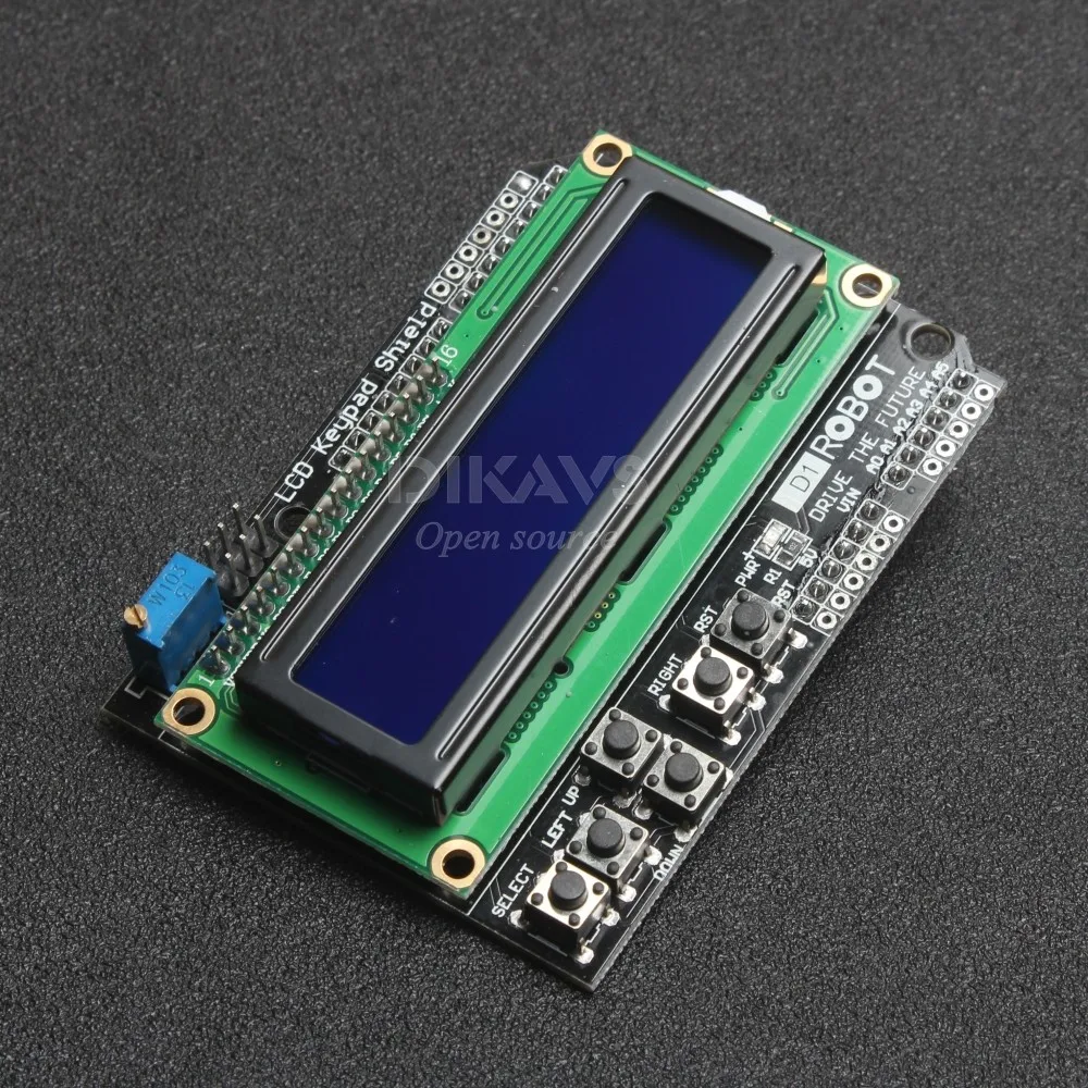 ЖК экран с клавиатурой 16x2 символами для Arduino|display for arduino|character displaylcd keypad shield |
