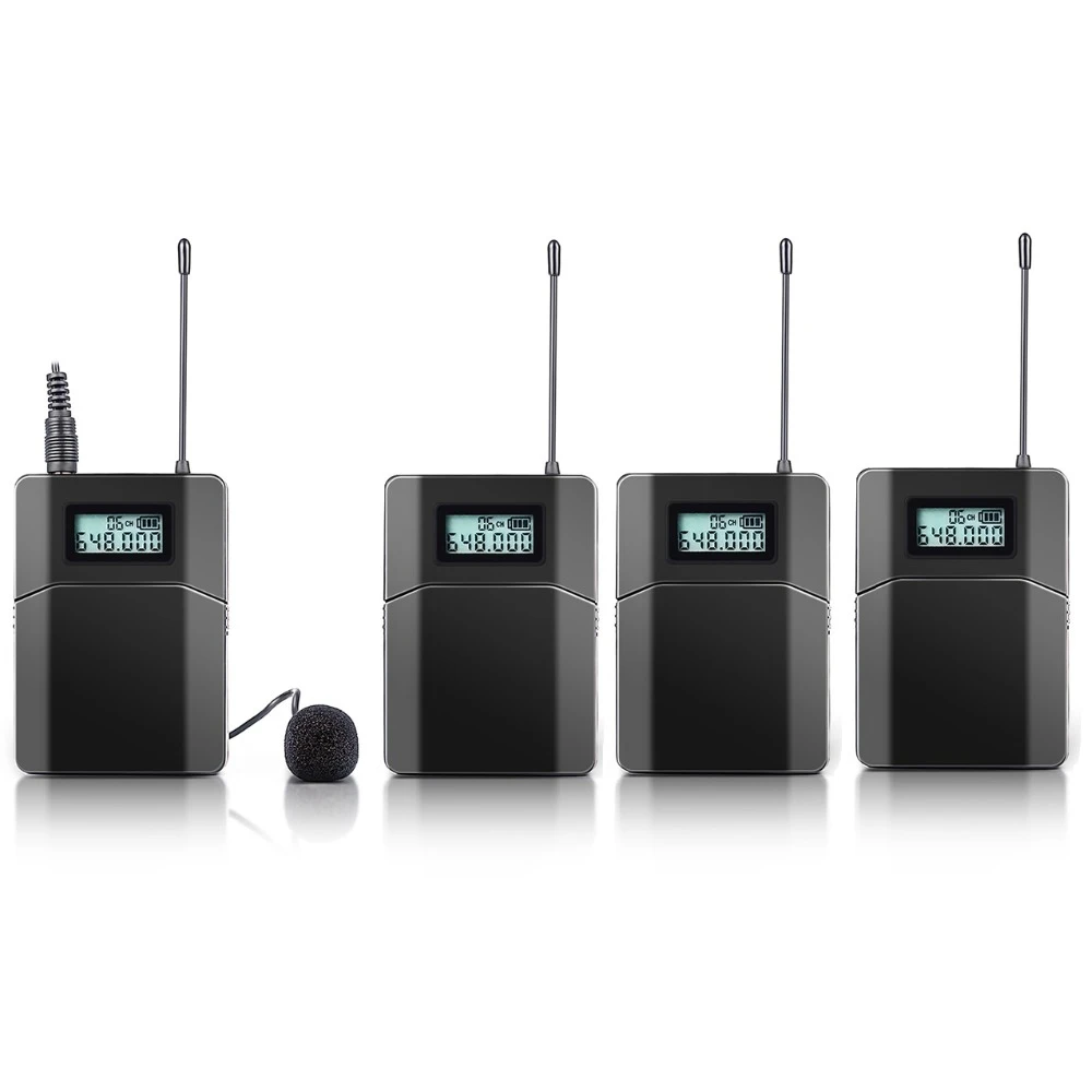 100m RF stereo Wireless Microphone For Tour Guide Conference Teaching with Microphone (3 reciver + 1 transmitter)