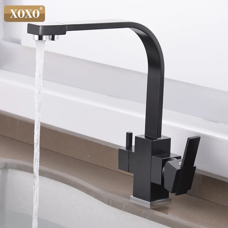  XOXO Filter Kitchen Faucet Drinking Water Single Hole Black Hot and cold Pure Water Sinks Deck Moun - 33003211152