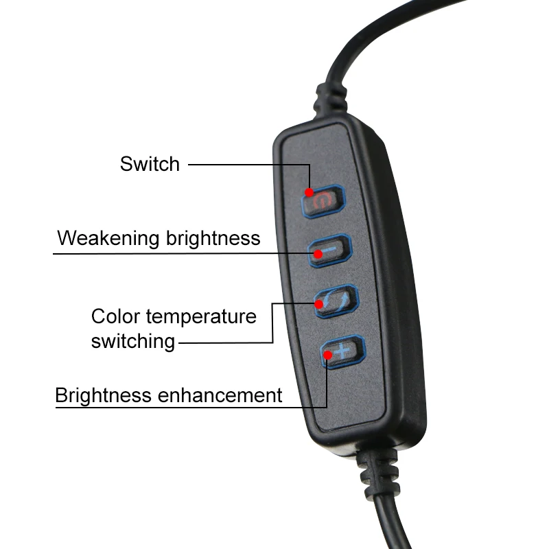 Светодиодный светильник-кольцо " 16 см, светильник для фотостудии с регулируемой яркостью, видео для телефона, штатив для селфи и держатель для телефона, кольцевой светильник