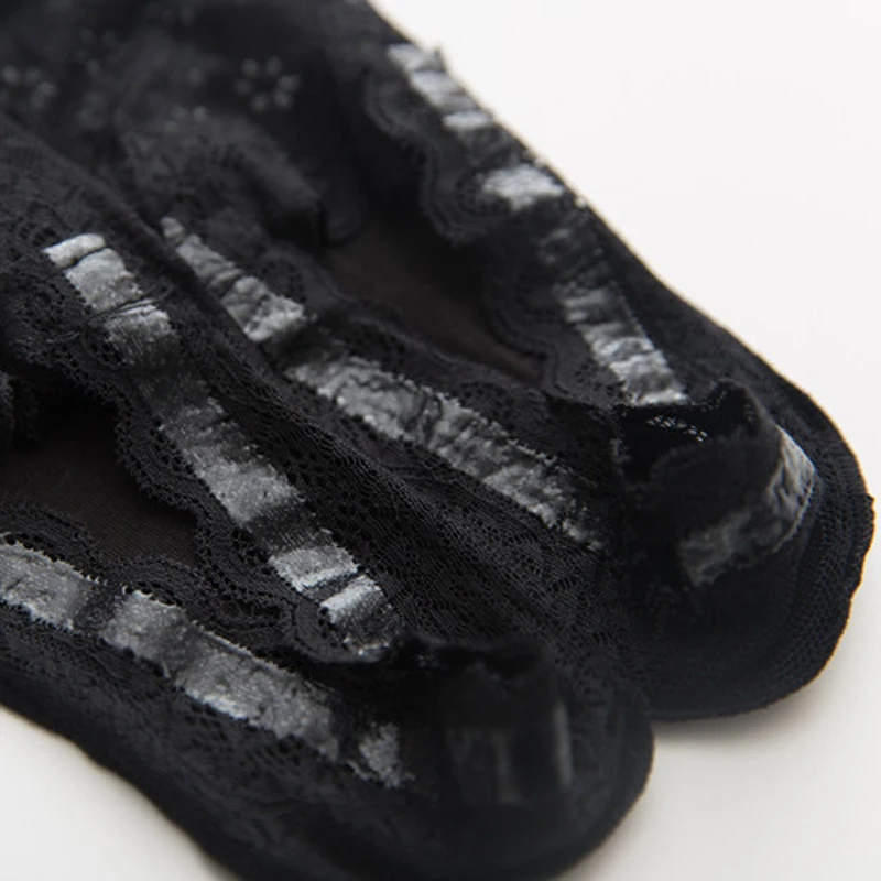 1 пара летних невидимые женские носки однотонные Нескользящие кружевные следки носки-лодочки хлопок тонкие женские Волшебные Носки
