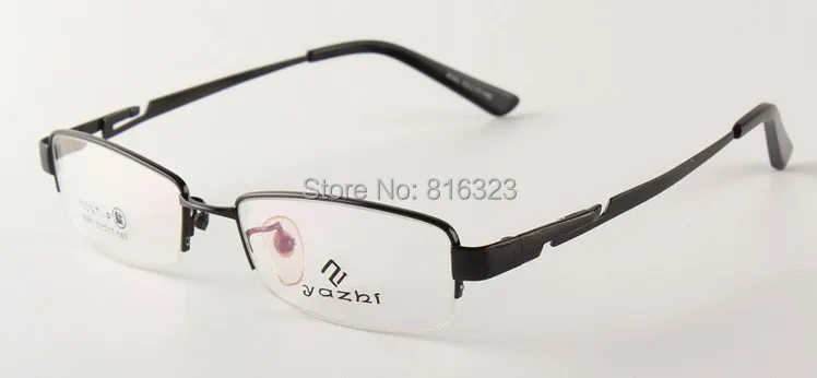 Для мужчин Роскошные титановые оправы для очков черный очки Half-Rim очки RX