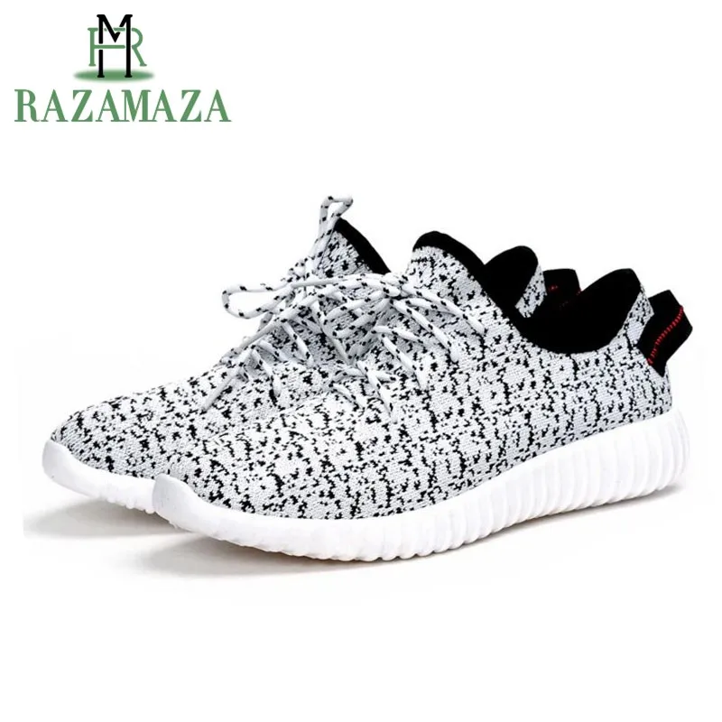 

RAZAMAZA Men Sneakers Outdoor Brand Flats Casual Shoes Men Lace Up Damping Walk Fitness Trainers Air Mesh Sneaker Size 41-44